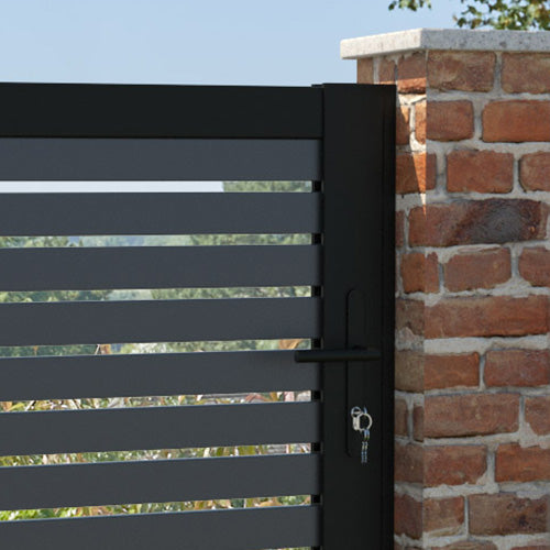 Aria Aluminium Pedestrian Gate - Grey