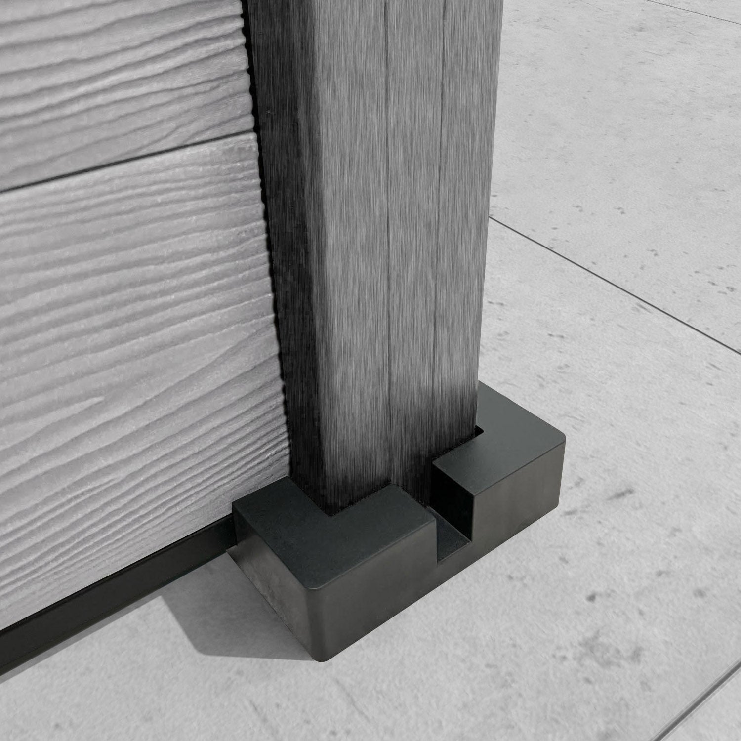 Classic Narwa Fence Panel - Light Grey - with our composite posts