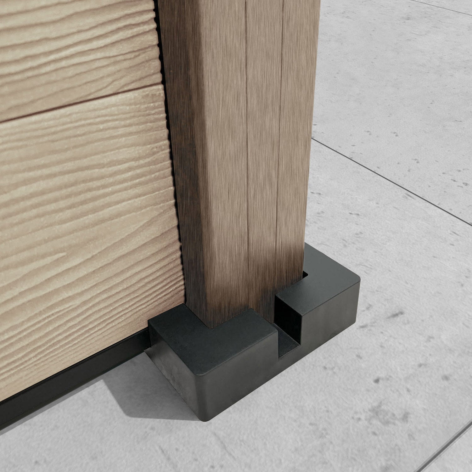 Classic Zenith Fence Panel - Light Oak - with our composite posts