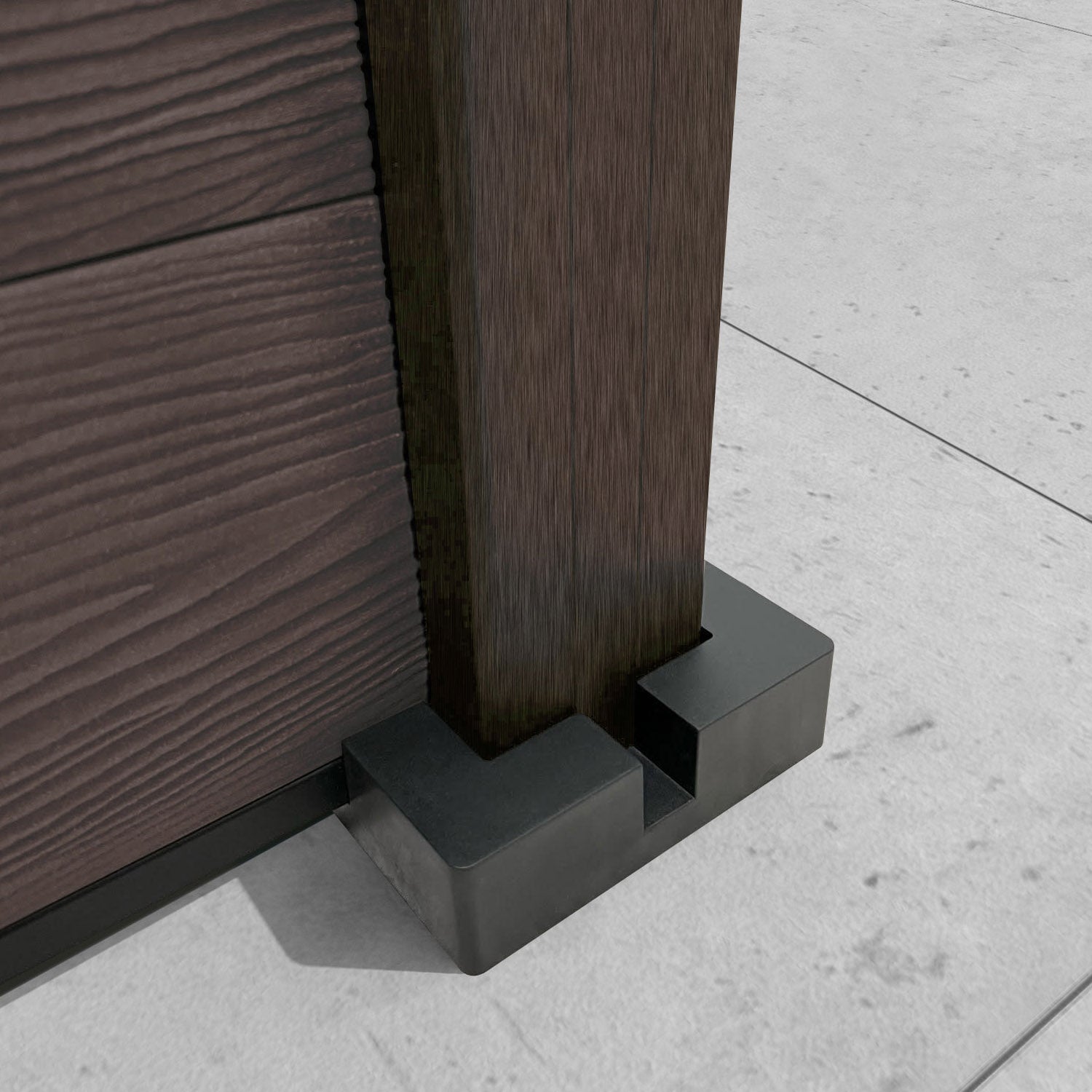 Classic Windsor Fence Panel - Mid Brown - with our composite posts