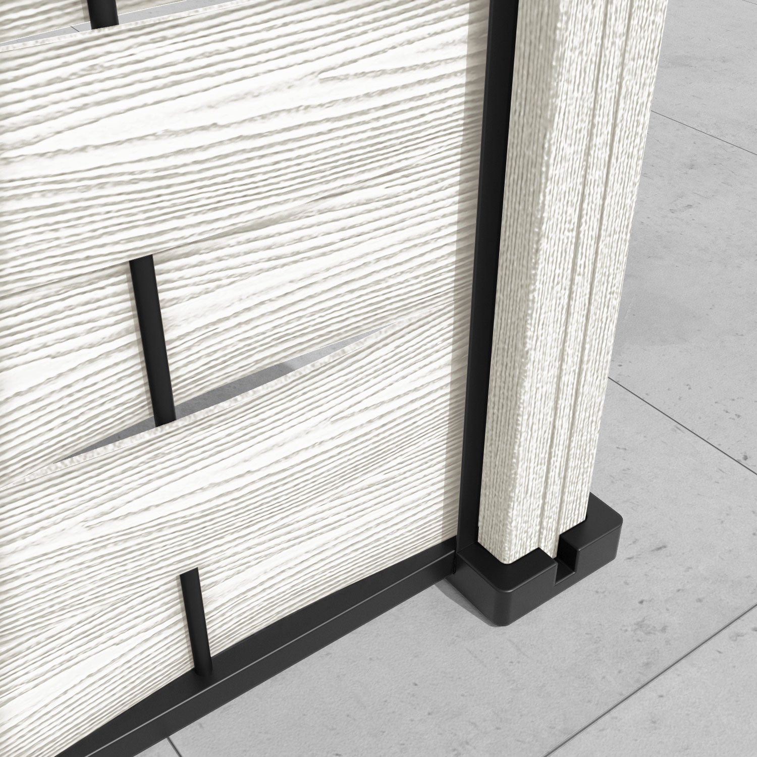 Ripple Heritage Fence Panel - Light Stone - with our composite posts