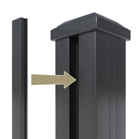 Aluminium Fence post blanking strip