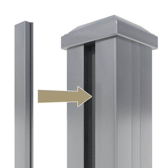 Fence post blanking strip - Grey