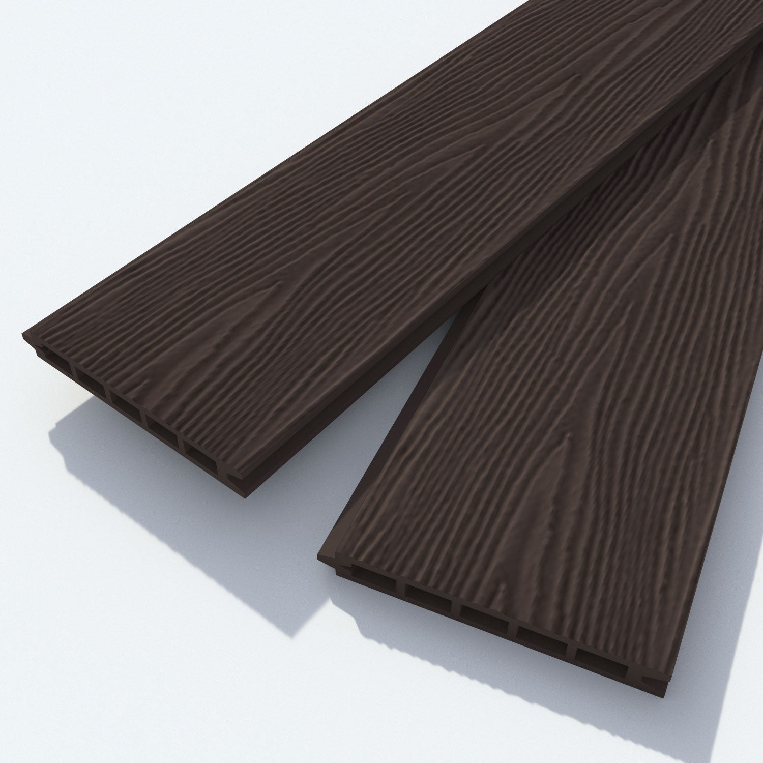 Classic Twilight Curved Top Fence Panel - Dark Oak - with our aluminium posts