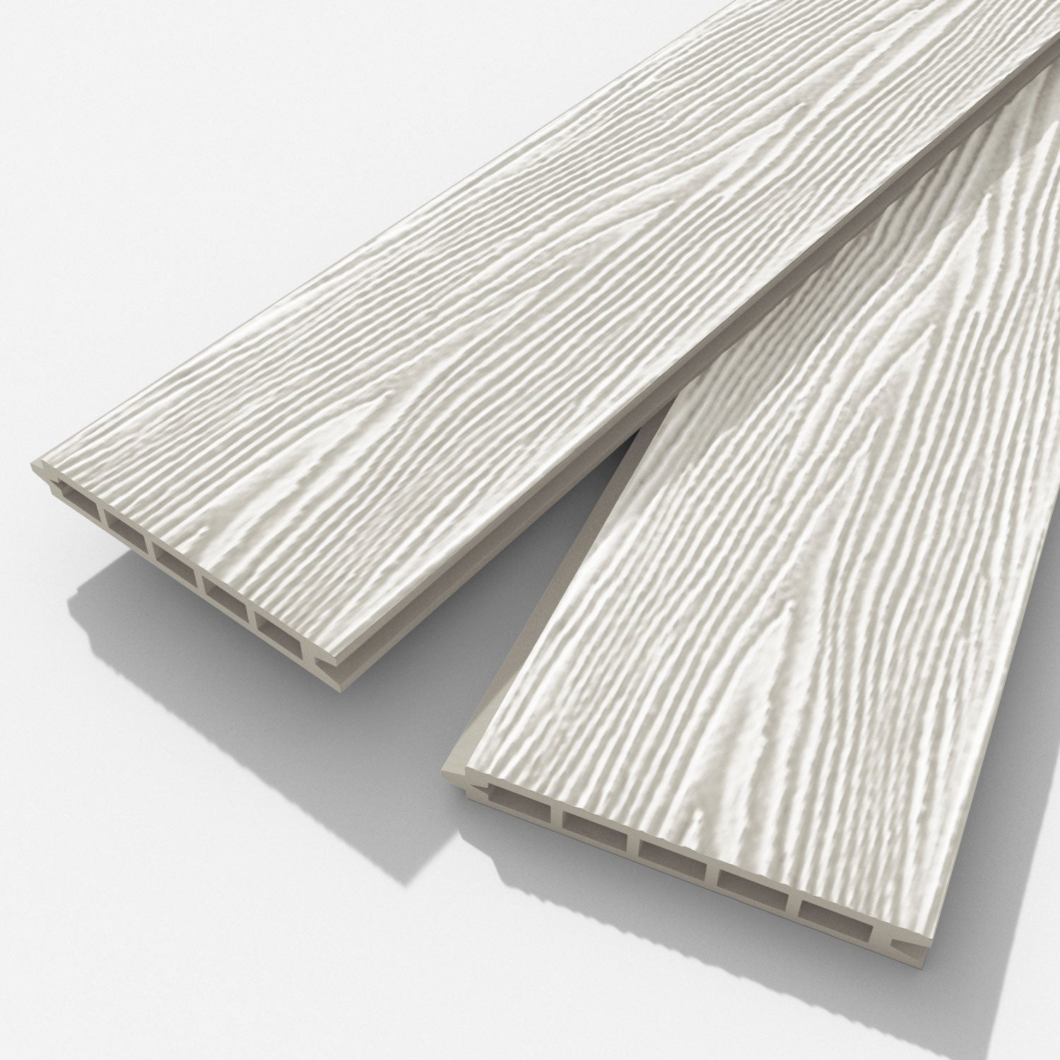 Classic Nazira Curved Top Fence Panel - Light Stone - with our composite posts