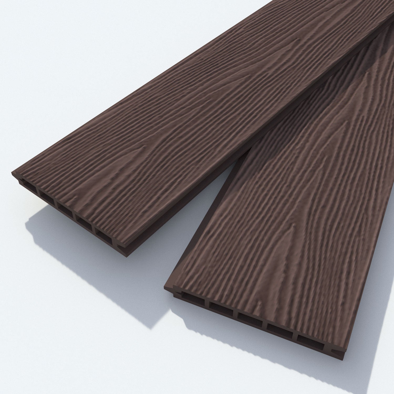 Classic Plume Fence Panel - Mid Brown - for existing concrete posts