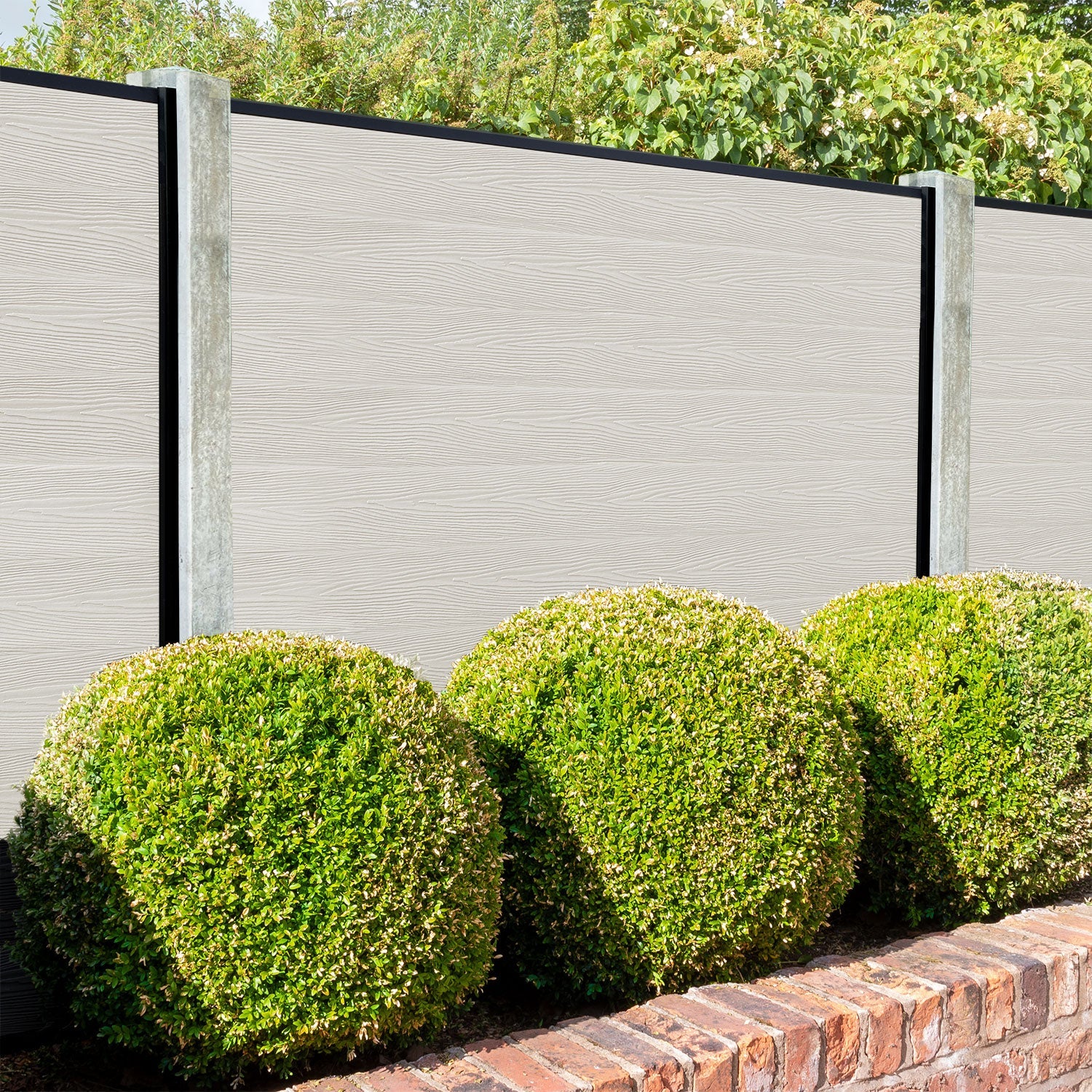 Classic Fence Panel - Light Stone - for existing concrete posts