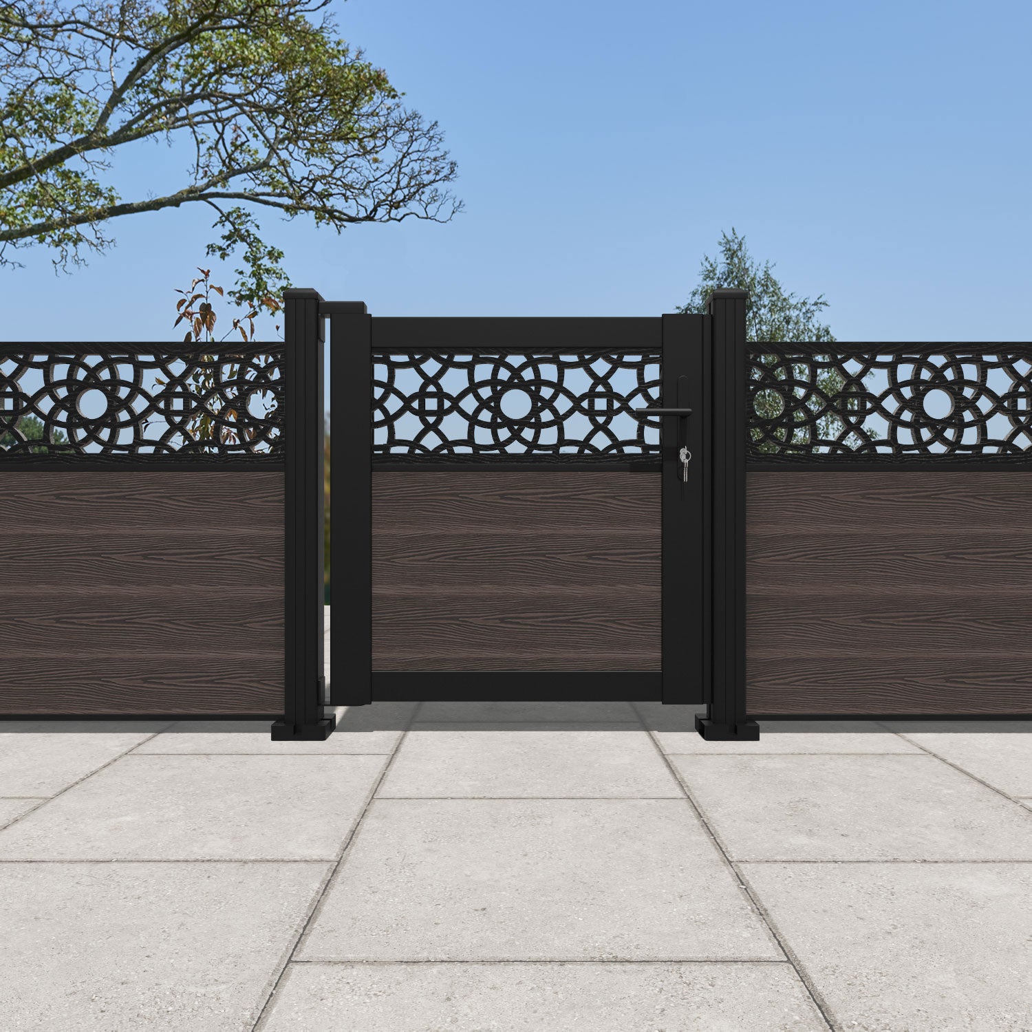 Classic Ambar Pedestrian Gate - Mid Brown