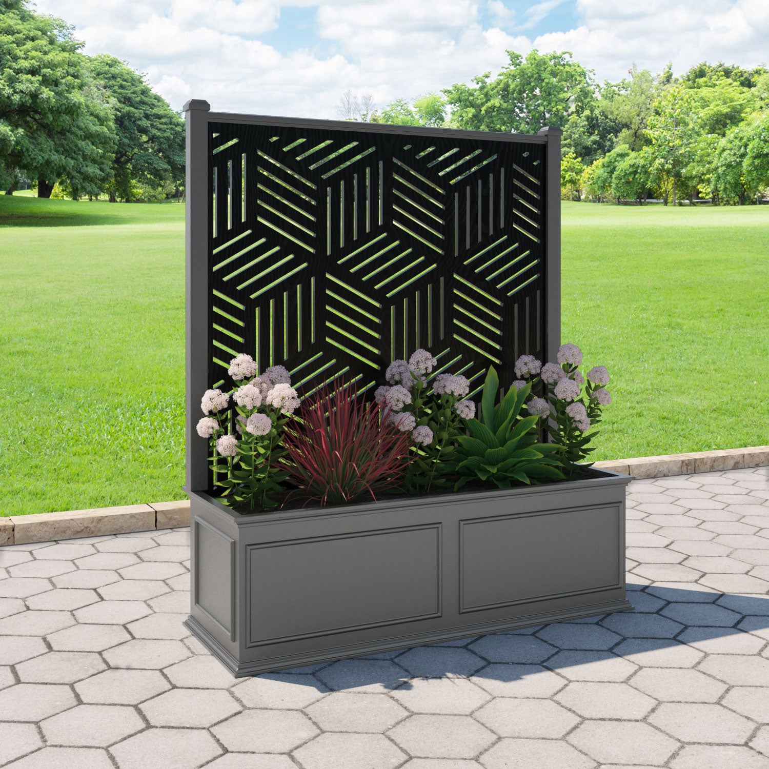 Windsor - Extra Large Low Planter - Cubed Screen – Charles & Ivy