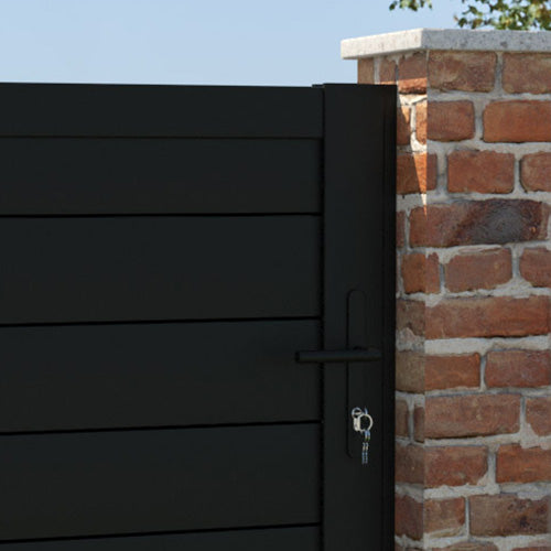 Salone Aluminium Pedestrian Gate - Black