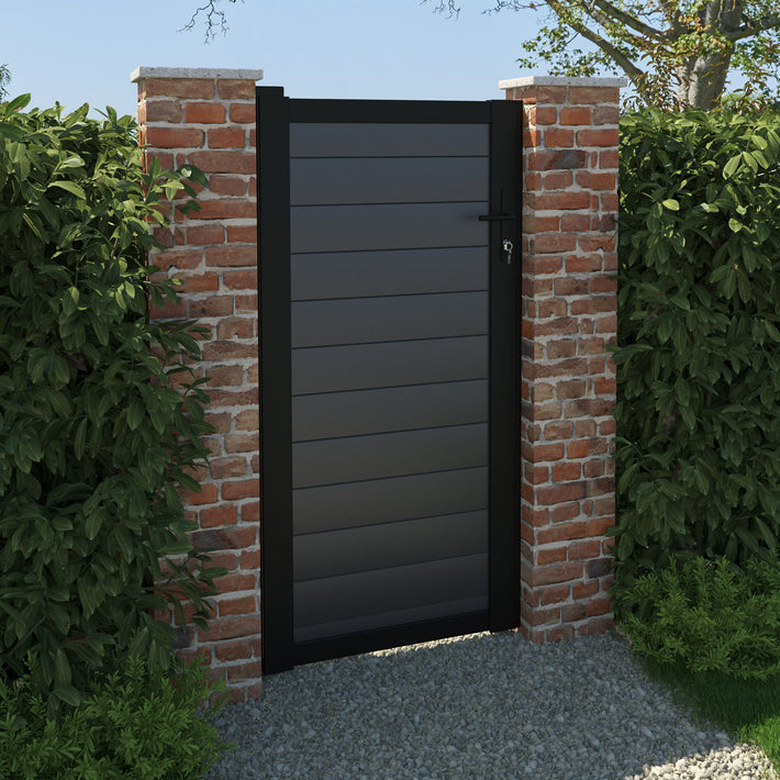 Salone Aluminium Pedestrian Gate - Grey