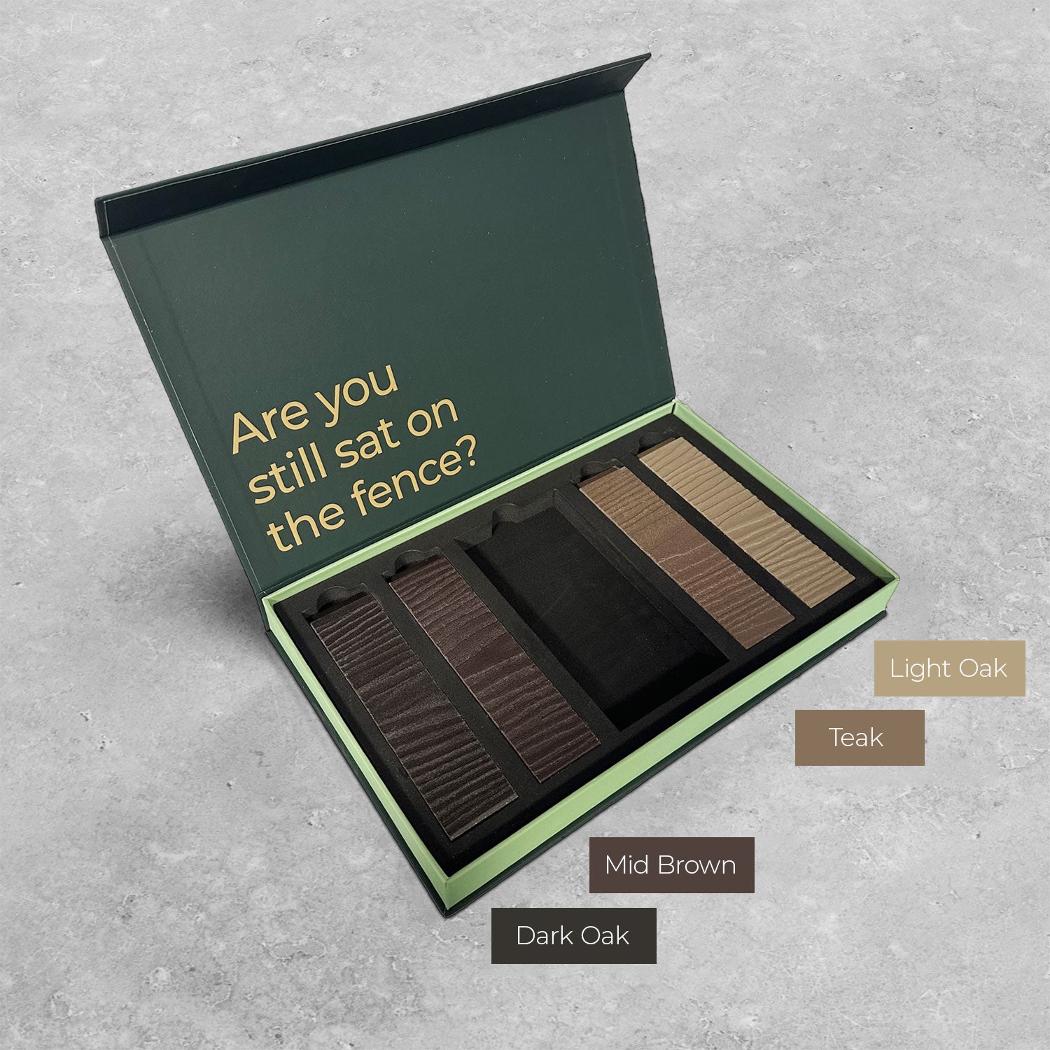 Classic (Grained Finish) - Shades of Brown Fence Slat Sample Pack