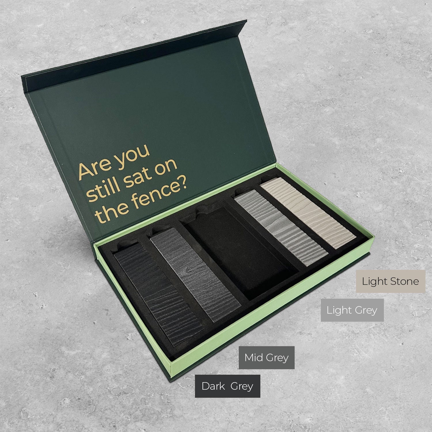 Classic (Grained Finish) - Shades of Grey Fence Slat Sample Pack