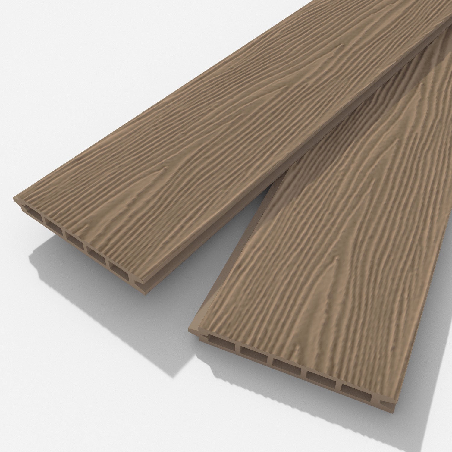 Classic Palm Curved Top Fence Panel - Teak - for existing concrete posts