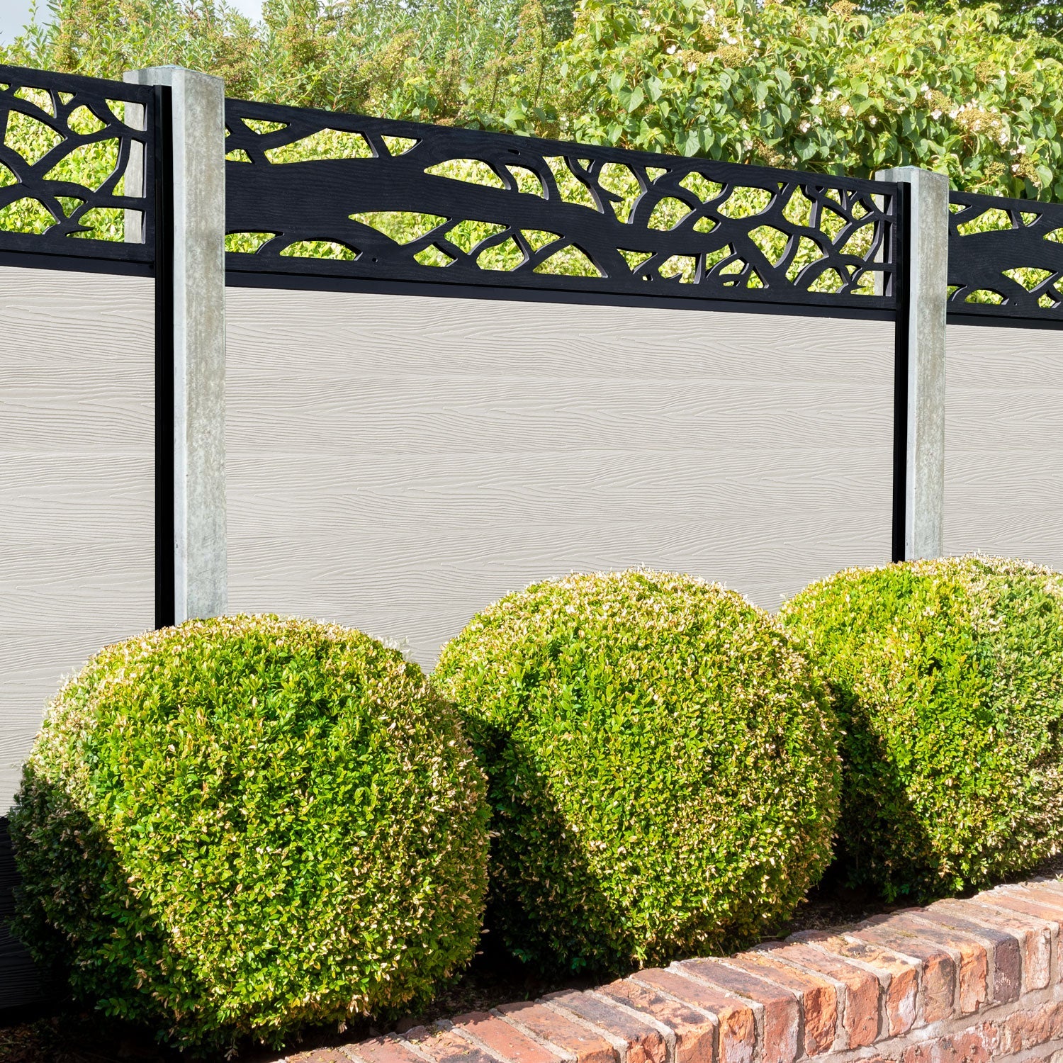 Classic Twilight Fence Panel - Light Stone - for existing concrete posts