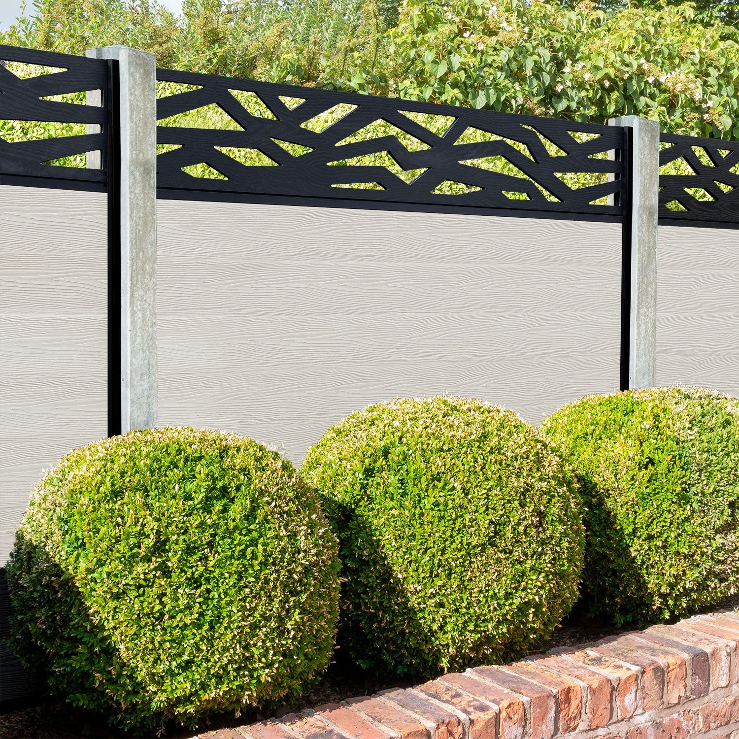 Classic Zenith Fence Panel - Light Stone - for existing concrete posts
